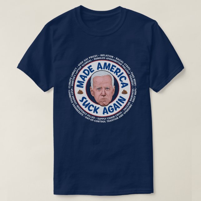 Made America Sind zum Kotzen Joe Biden Dark T - Sh T-Shirt (Design vorne)