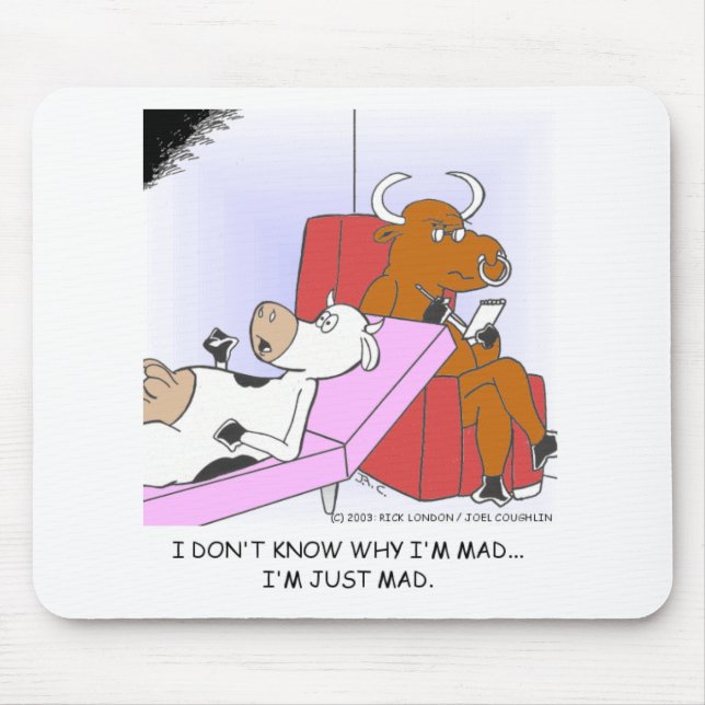 Made Cow in Therapy Funny Gifts & Sammlerstücke Mousepad (Vorne)