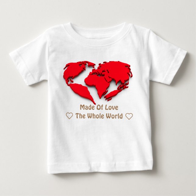 Made die Liebe die ganze Welt mit dem Wasser mache Baby T-shirt (Vorderseite)