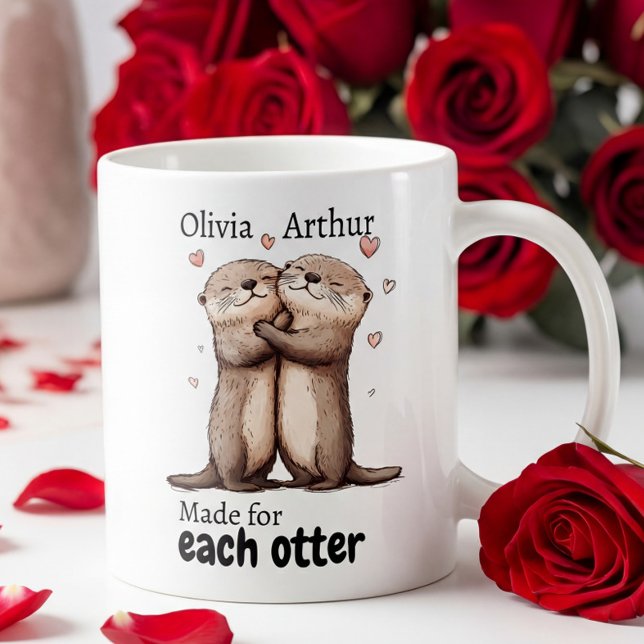 Made For Each Otter Funny Valentines Gift Kaffeetasse (Von Creator hochgeladen)