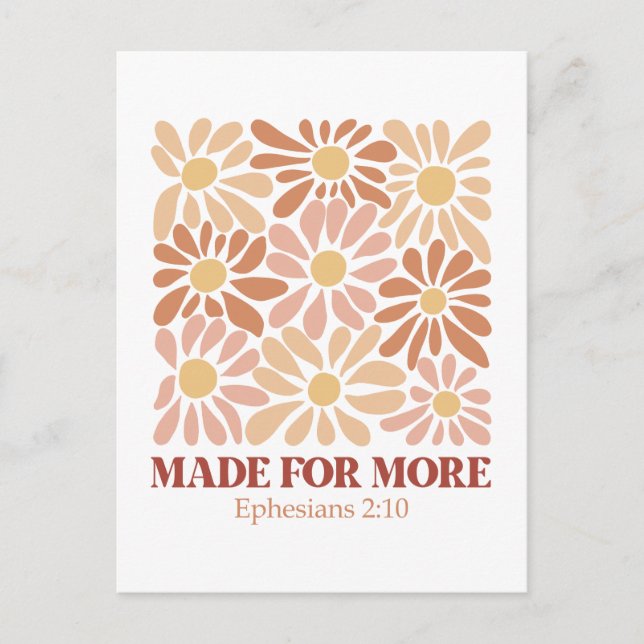 Made for more Bible Verse Postkarte (Vorderseite)