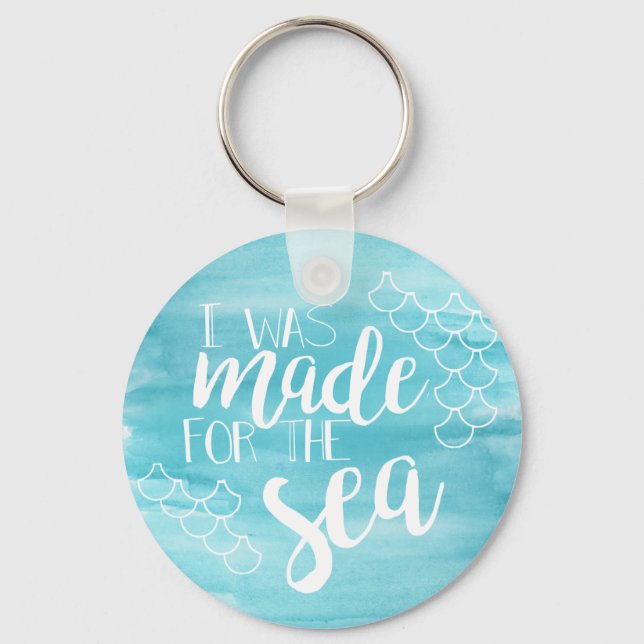 Made For The Sea Watercolor Keychain Schlüsselanhänger (Vorderseite)