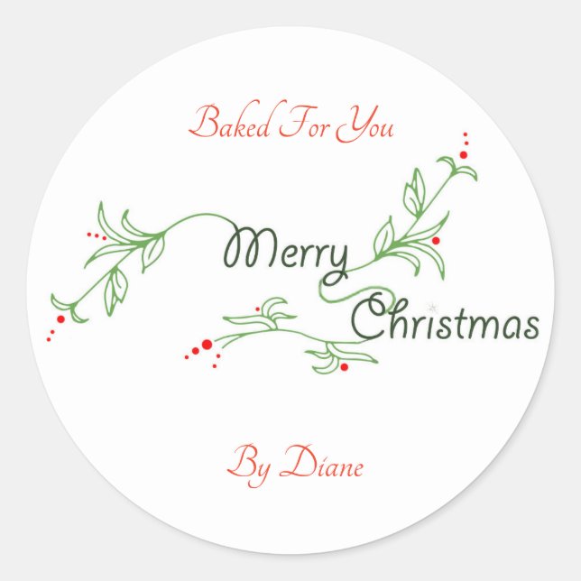 Made for you Christmas Label Runder Aufkleber (Vorderseite)