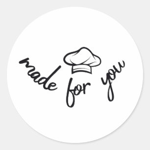 Made for you oval runder aufkleber