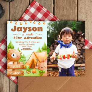 Made Four Adventure - Camping mit Picture Einladung