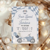 Made Four Speed Red Race Car 4. Geburtstag Party