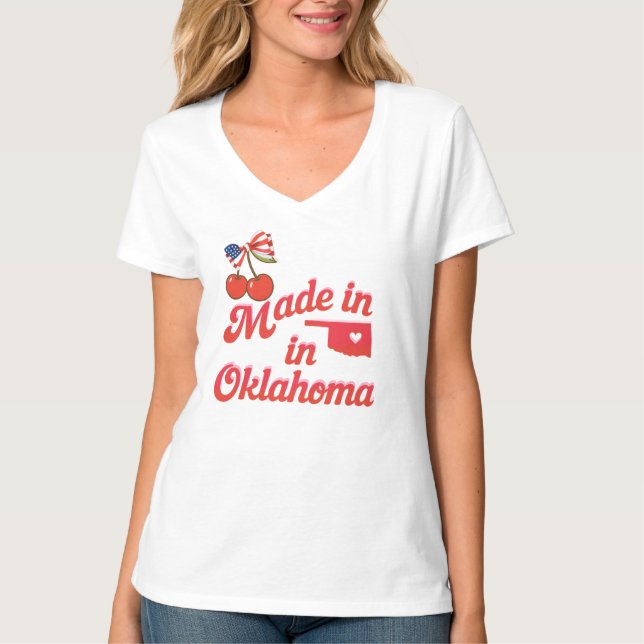MADE im Oklahoma kawaii-Stil patriotischer T - Shi T-Shirt (Vorderseite)