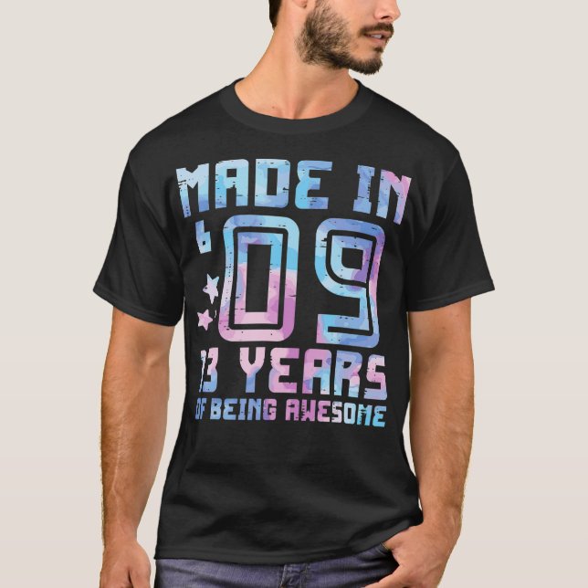 Made in 09 13 Years Phantastisch 13 th Birthday Ge T-Shirt (Vorderseite)