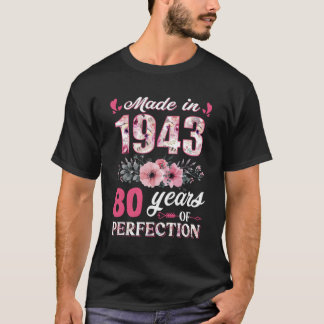 Made in 1943 Floral 80 80. T-Shirt