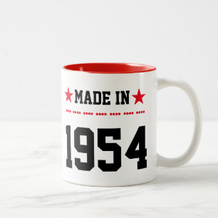 Made in 1954 zweifarbige tasse