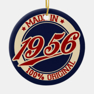 Made in 1956 Birthday Year Keramik Ornament