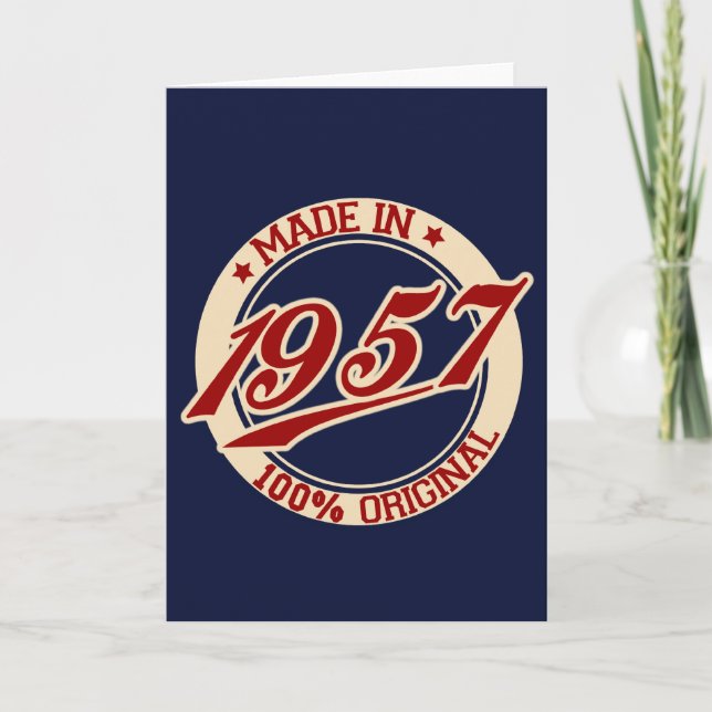 Made in 1957 karte (Vorderseite)