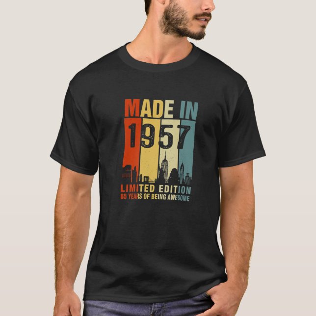 Made in 1957 Limited Edition 65 Jahre Awe T-Shirt (Vorderseite)