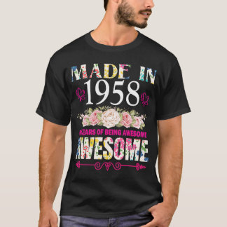 Made in 1958 65 Years being Phantastisch 65 th Bir T-Shirt