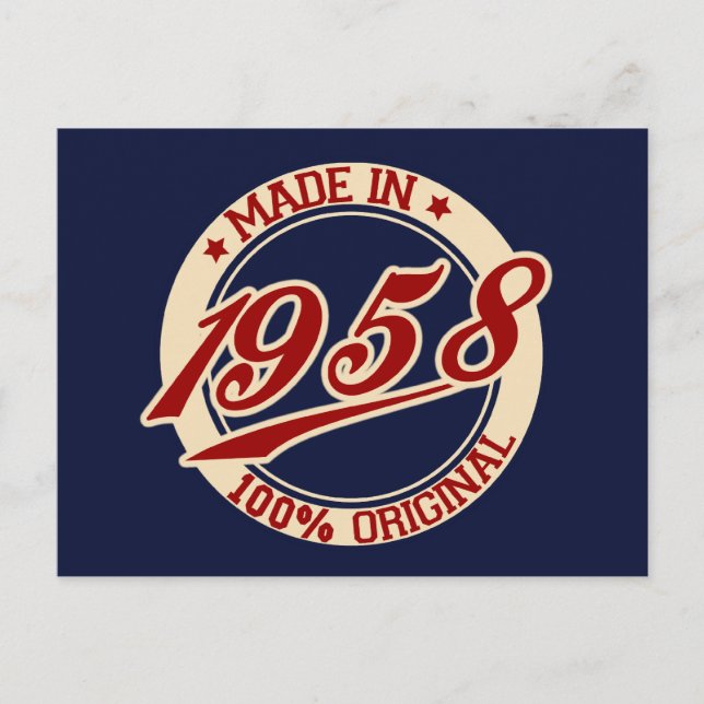 Made in 1958 postkarte (Vorderseite)