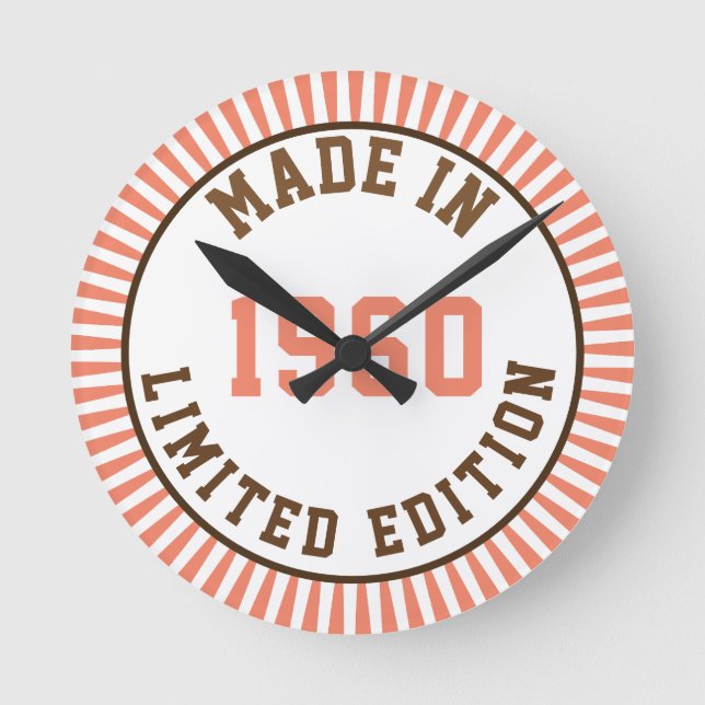 Made in 1960 runde wanduhr (Vorderseite)