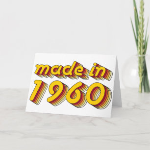 Made in 1960 (Yellow&Red) Karte