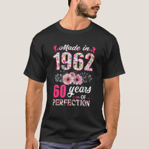 Made in 1962 Floral 60 Jahre alt 60. Geburtstag Wo T-Shirt