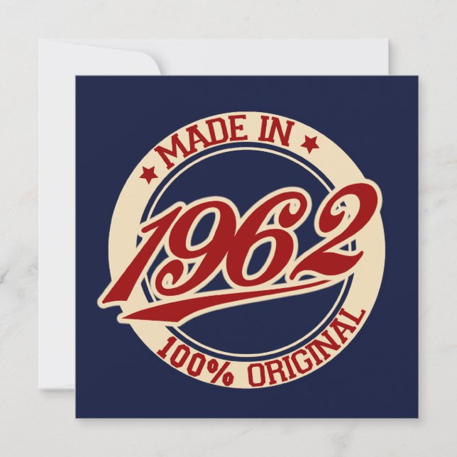 Made in 1962 karte (Vorderseite)