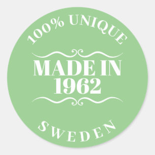 Made in 1962 runder aufkleber