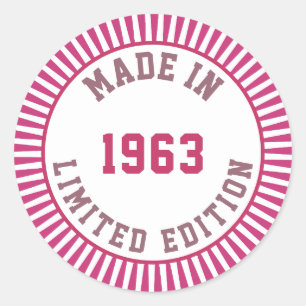 Made in 1963 runder aufkleber
