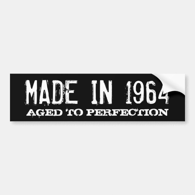 Made in 1964 Aged to perfection Autoaufkleber (Vorne)