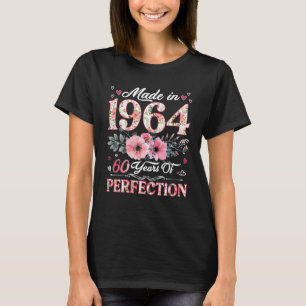 Made in 1964 Floral 60 Jahre alt 60. Geburtstag T-Shirt