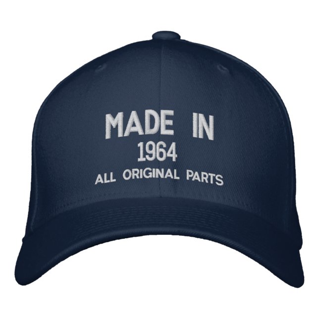 Made in 1964 Stickkasten - Anpassbar Bestickte Baseballkappe (Vorderseite)