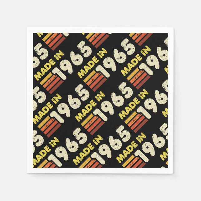 Made in 1965 60. Geburtstag Serviette (Vorderseite)