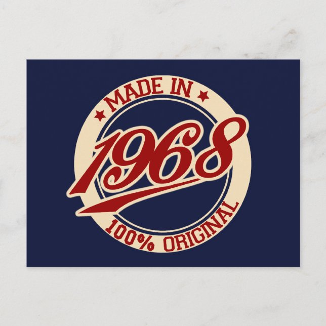 Made in 1968 postkarte (Vorderseite)