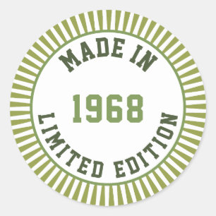 Made in 1968 runder aufkleber