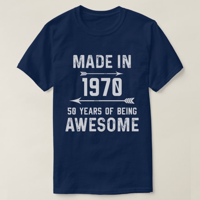 Made in 1970 50 Years of Phantastisch Gift Men Wom T-Shirt (Design vorne)