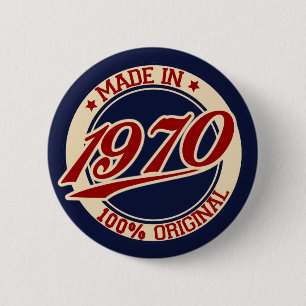 Made In 1970 Button