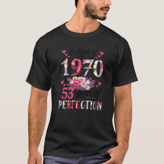 Made in 1970 Floral 53 Jahre alt 53. Geburtstag Wo T-Shirt