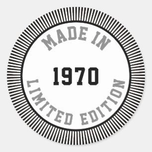 Made in 1970 runder aufkleber