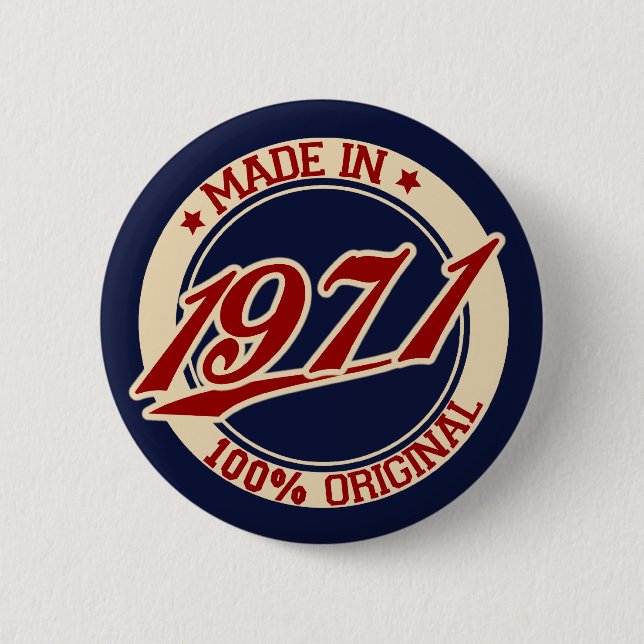 Made in 1971 button (Vorderseite)