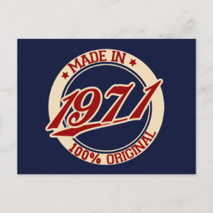 Made in 1971 postkarte