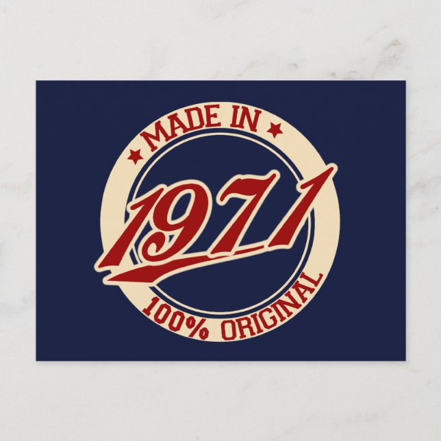 Made in 1971 postkarte (Vorderseite)