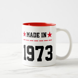 Made in 1973 zweifarbige tasse