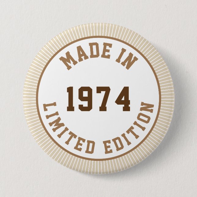 Made in 1974 button (Vorderseite)
