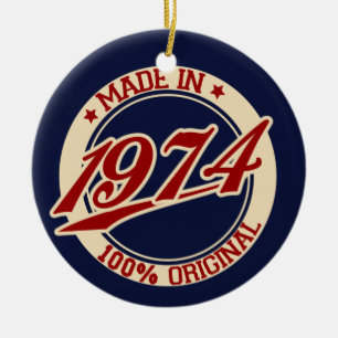 Made In 1974 Keramikornament