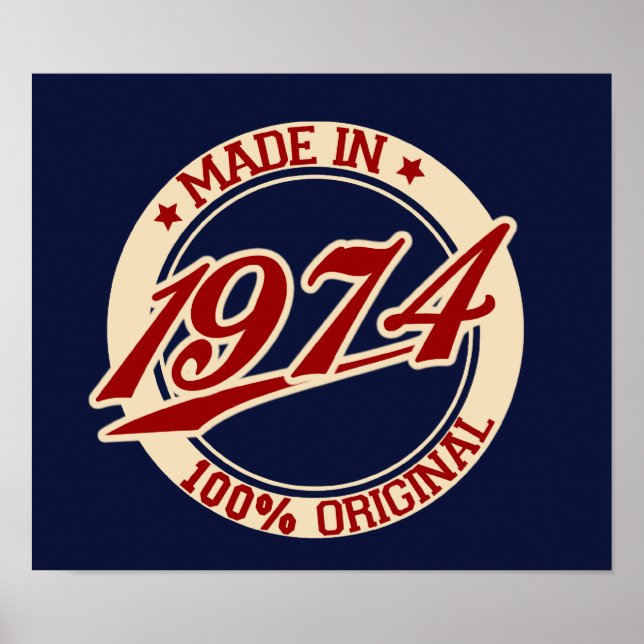 Made In 1974 Poster (Vorne)
