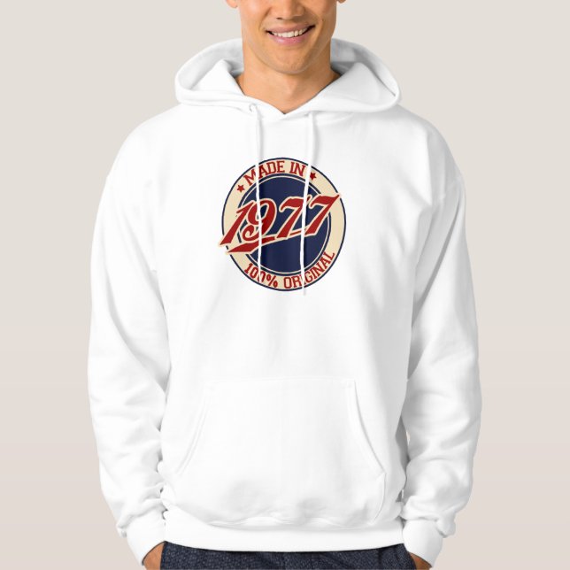 Made in 1977 hoodie (Vorderseite)