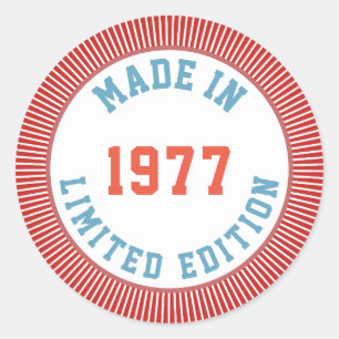Made in 1977 runder aufkleber
