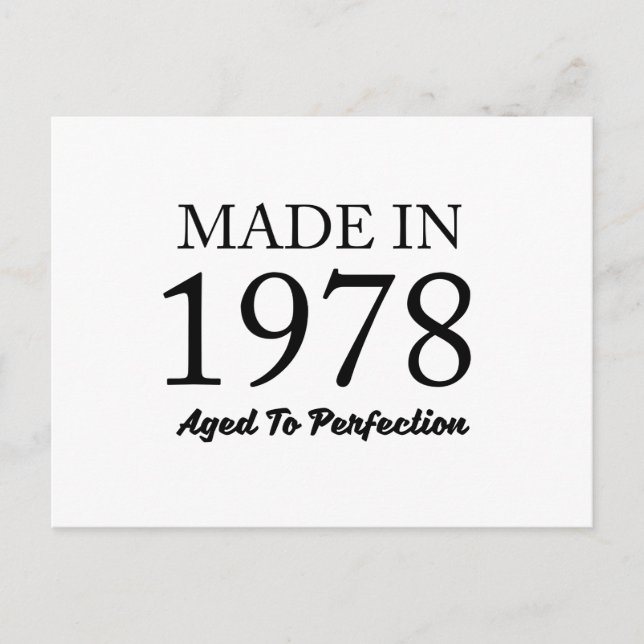 Made in 1978 postkarte (Vorderseite)