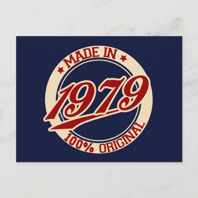 Made in 1979 postkarte (Vorderseite)
