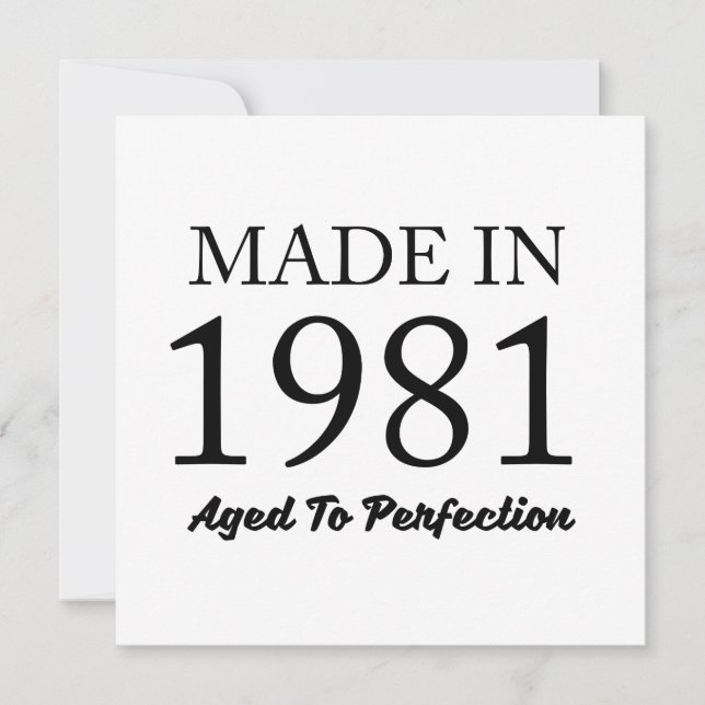 Made in 1981 karte (Vorderseite)