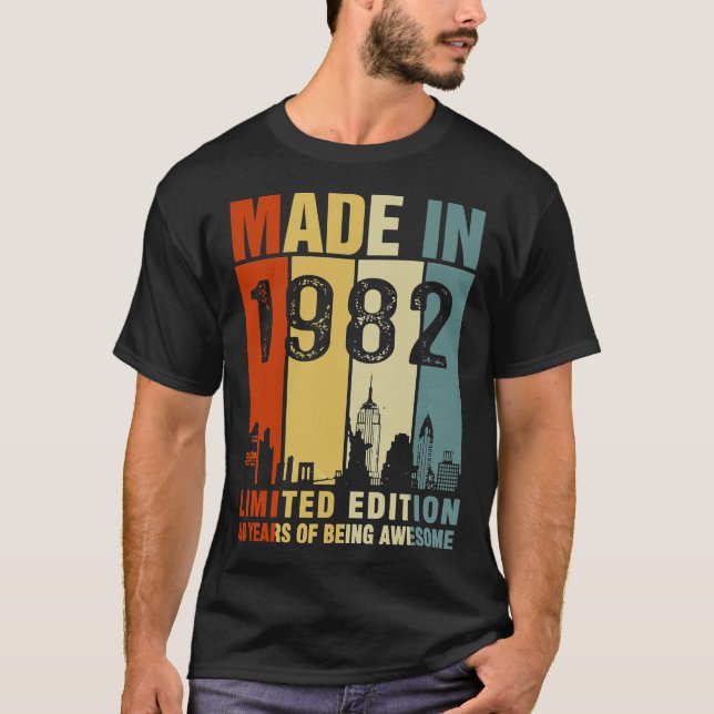 Made in 1982 Limited Edition 40 Jahre Awe T-Shirt (Vorderseite)