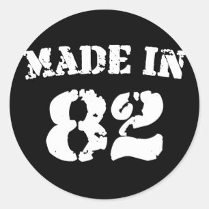 Made in 1982 runder aufkleber