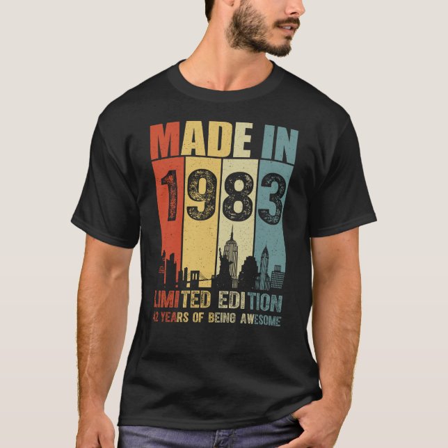 Made in 1983 Limited Edition 42 Years T-Shirt (Vorderseite)